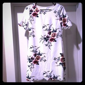 Floral white dress